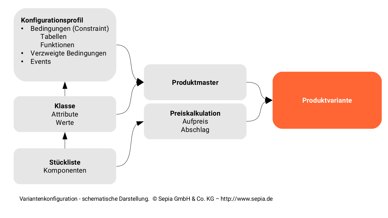 Schematische Darstellung der Variantenkonfiguration Schematische Darstellung der Variantenkonfiguration